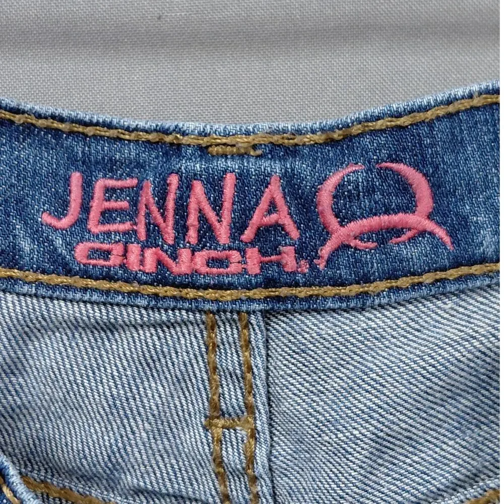 Cinch Jenna Blue Medium Wash Stretch Straight Leg Jeans Women Size 28